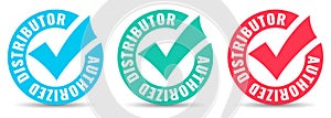 Authorized distributor vector icon