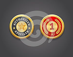 Authorized Reseller and First Place Golden Badges