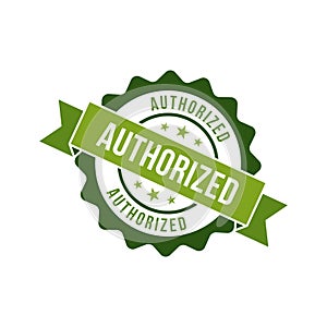 Authorized Stamp, Authorized Round Sign