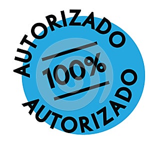 Authorized stamp in spanish