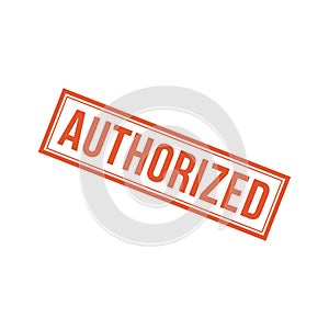Authorized Stamp, Authorized Square Sign