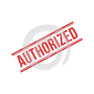 Authorized Stamp, Authorized Square Sign
