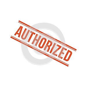 Authorized Stamp, Authorized Square Sign