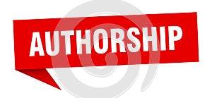 authorship banner. authorship speech bubble.