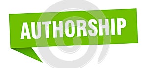 authorship banner. authorship speech bubble.