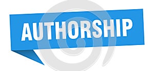 authorship banner. authorship speech bubble. photo