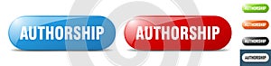 authorship button. key. sign. push button set