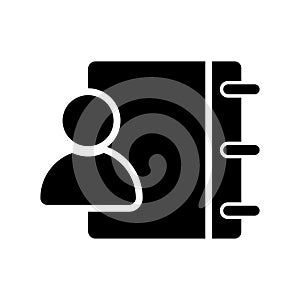 Authorship icon. Black vector graphics