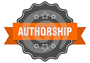 authorship label. authorship isolated seal. sticker. sign