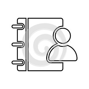 Authorship outline icon. Line art vector