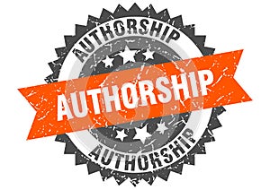 Authorship stamp. authorship grunge round sign.