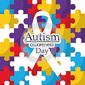 Autism awareness day care integration cooperation card