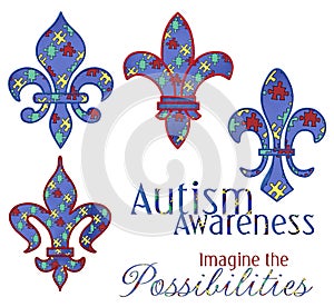 Autism Awareness Fleur Designs