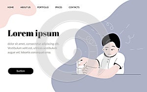 Autism. Early signs of autism syndrome in children. Signs and symptoms of autism in a child. Vector flat illustration. template