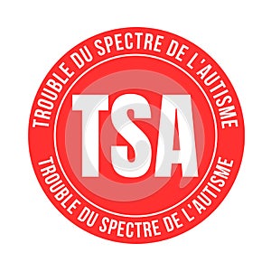 Autism spectrum disorder symbol icon in French language