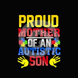 Autism Typographic t-shirt design. photo