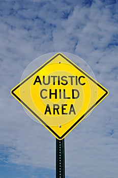 Autistic Child Area Sign