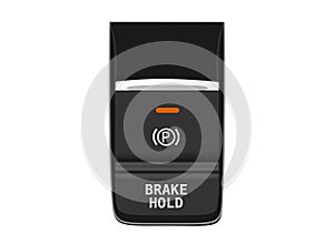 Auto brake hold buttons, electric parking brake, 3d vector rendering