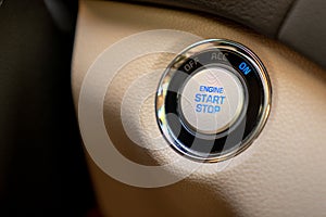 Auto car engine start stop button for keyless entry photo