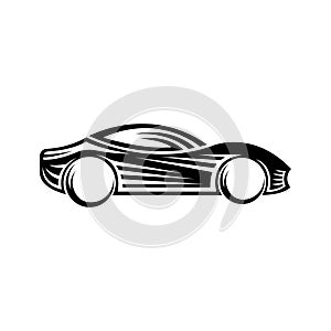 Auto Car Logo icon Vector Illustration template. Modern Sport Car vector logo icon silhouette design. Auto Car logo vector