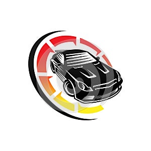 Auto Car Logo icon Vector Illustration template. Modern Sport Car vector logo icon silhouette design. Auto Car logo vector