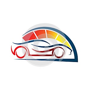 Auto Car Logo icon Vector Illustration template. Modern Sport Car vector logo icon silhouette design. Auto Car logo vector