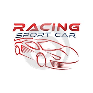 Auto Car Logo icon Vector Illustration template. Modern Sport Car vector logo icon silhouette design. Auto Car logo vector