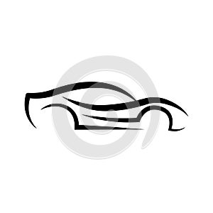 Auto Car Logo icon Vector Illustration template. Modern Sport Car vector logo icon silhouette design. Auto Car logo vector