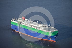 Auto carrier ship at sea