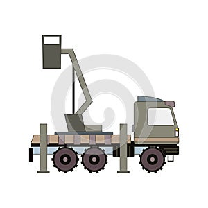 Auto crane. Vector