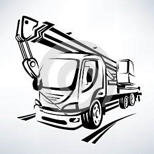 Auto crane vector symbol