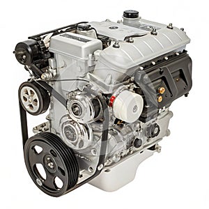 Auto engine isolated on white background photo