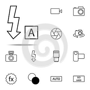 auto flash icon. photography icons universal set for web and mobile