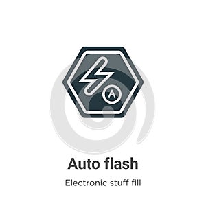 Auto flash vector icon on white background. Flat vector auto flash icon symbol sign from modern electronic stuff fill collection