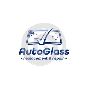 Auto Glass Company logo. Vector and illustration.