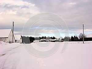 Auto Graveyard in Winter