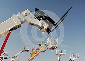 Auto hoist and fork lift photo