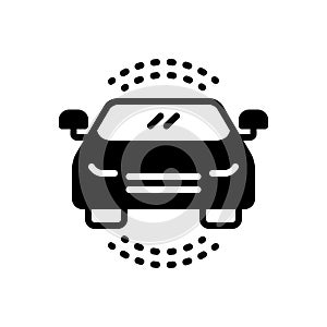 Black solid icon for Auto, passenger and car