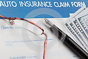 Auto insurance claim form