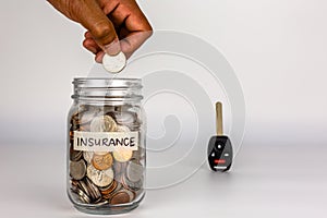 Auto insurance money jar