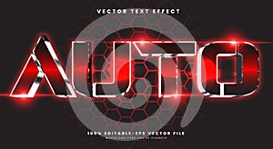 Auto lightning editable text effect template