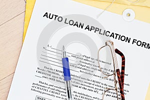 Auto loan form