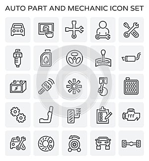 Auto mechanic icon