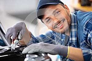 auto mechanic working in garage repair service