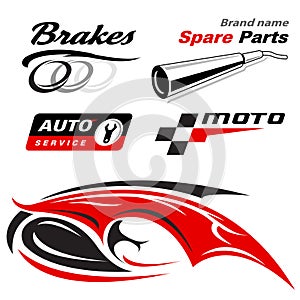 Auto moto icons