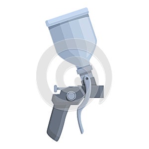 Auto paint gun icon cartoon vector. Air spray