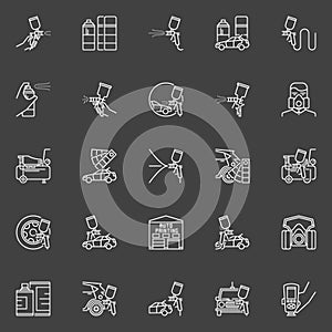 Auto painting outline icons