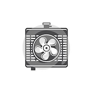 Auto part, radiator cooler, vector art.