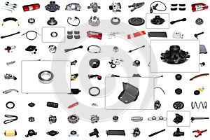 Auto parts collage