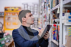 Auto parts store. The seller receives the goods.